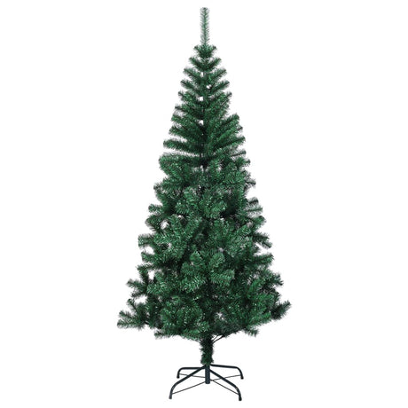 Vidaxl kunstkerstboom met iriserende uiteinden 180 cm pvc groen