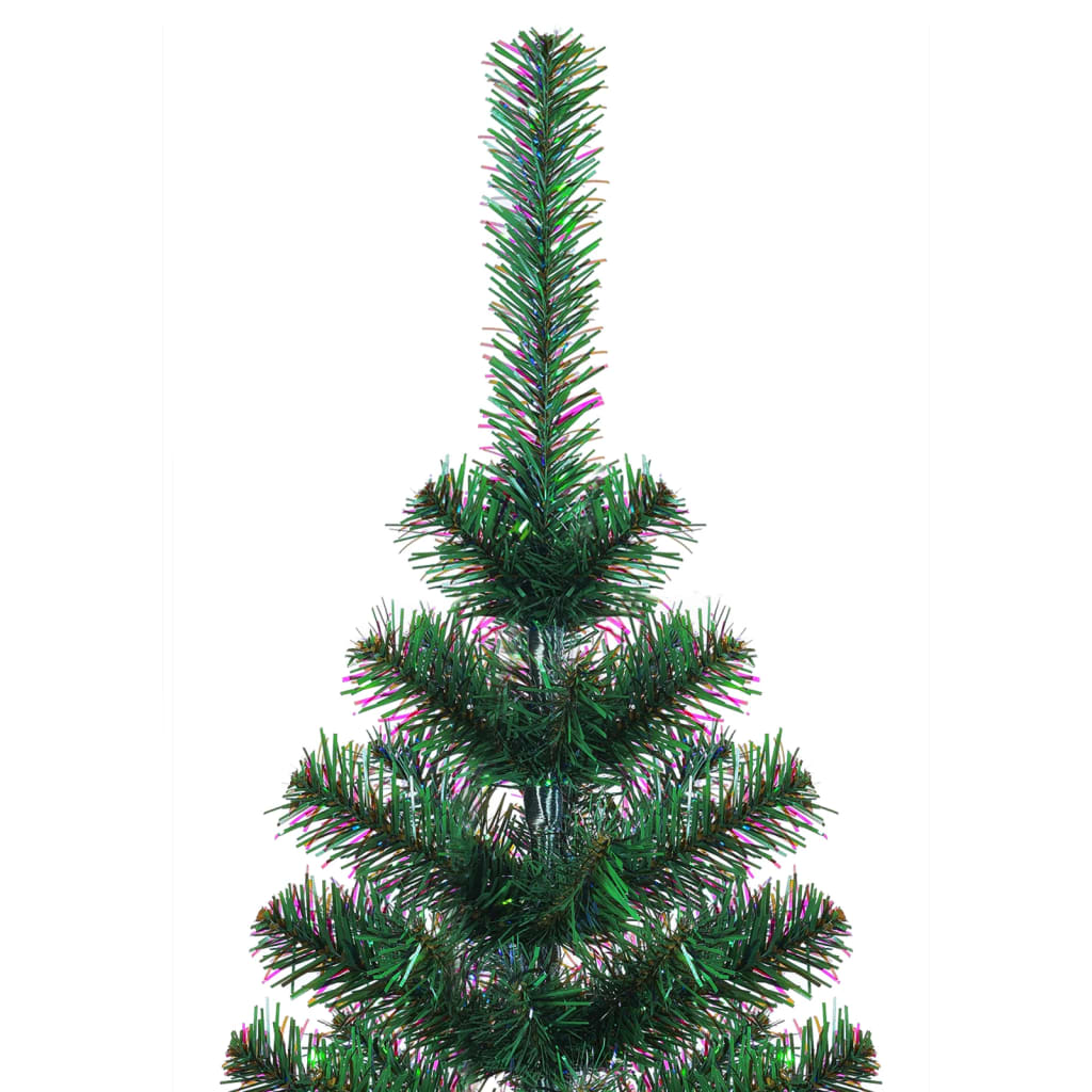 Vidaxl Kunstkerstboom z iridescentnimi konci 210 cm PVC zelena