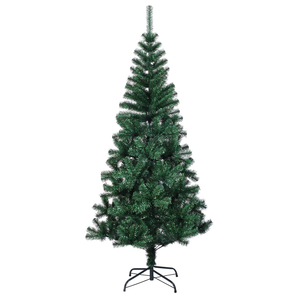 Vidaxl Kunstkerstboom med iriserande ändar 240 cm PVC Green