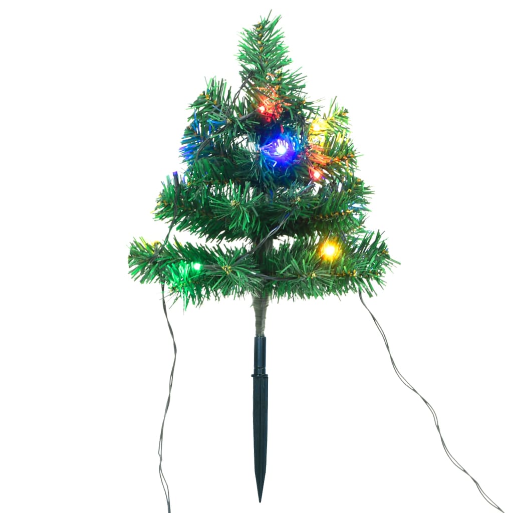 Vidaxl tuinpadkerst drevesa 6 St z večbarvnimi LED 45 cm PVC