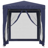 Vidaxl partytent met 4 mesh zijwanden 2x2 m hdpe blauw