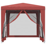 Vidaxl partytent met 4 mesh zijwanden 2,5x2,5 m hdpe rood