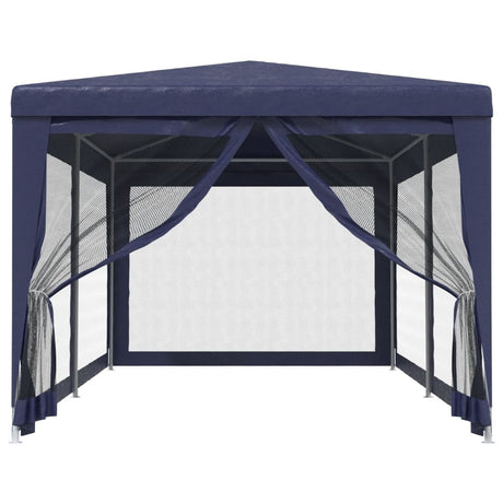 Vidaxl partytent met 6 mesh zijwanden 3x6 m hdpe blauw