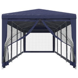 Vidaxl partytent met 10 mesh zijwanden 3x12 m hdpe blauw