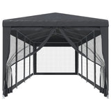 Vidaxl partytent met 10 mesh zijwanden 3x12 m hdpe antracietkleurig