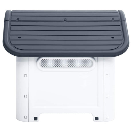 Vidaxl hondenhok grijs 59x75x66 cm polypropyleen