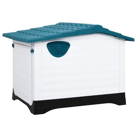 Vidaxl hondenhok 90,5x68x66 cm polypropeen blauw