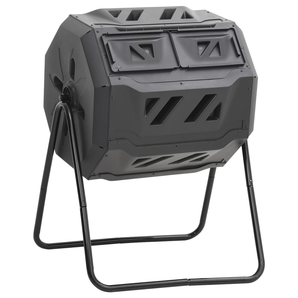 VIDAXL COMPOST BIN 160 L 73X64X95 Black