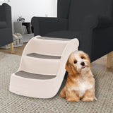 Vidaxl Dog Staircase 3 passi pieghevole 50x38x38 cm Crema di plastica