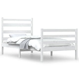 Vidaxl bedframe massief grenenhout wit 100x200 cm