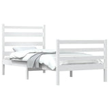Vidaxl bedframe massief grenenhout wit 100x200 cm