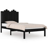 Vidaxl bedframe massief grenenhout zwart 100x200 cm