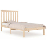 Vidaxl bedframe massief grenenhout zwart 75x190 cm