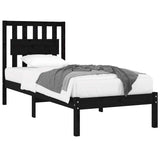 Vidaxl bedframe massief grenenhout zwart 75x190 cm