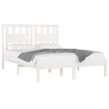 Vidaxl bedframe massief grenenhout wit 160x200 cm