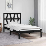 Vidaxl bedframe massief grenenhout zwart 75x190 cm