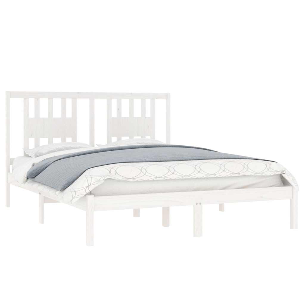 Vidaxl bedframe massief grenenhout wit 140x200 cm