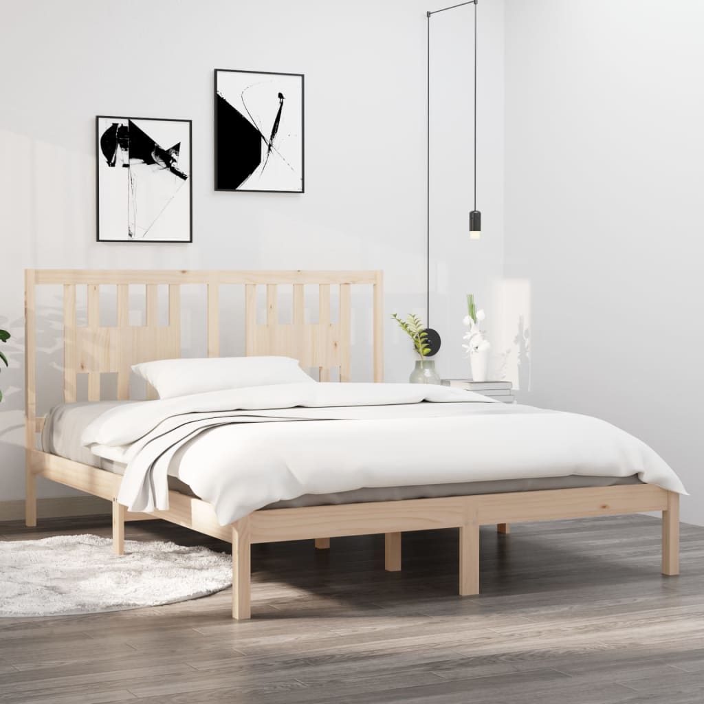 Vidaxl bedframe massief grenenhout 160x200 cm