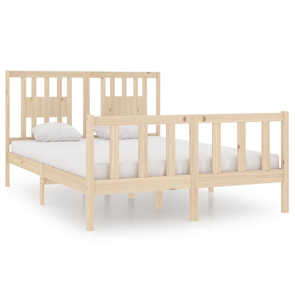 Vidaxl bedframe massief hout 135x190 cm