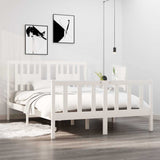 Vidaxl bedframe massief hout wit 140x190 cm