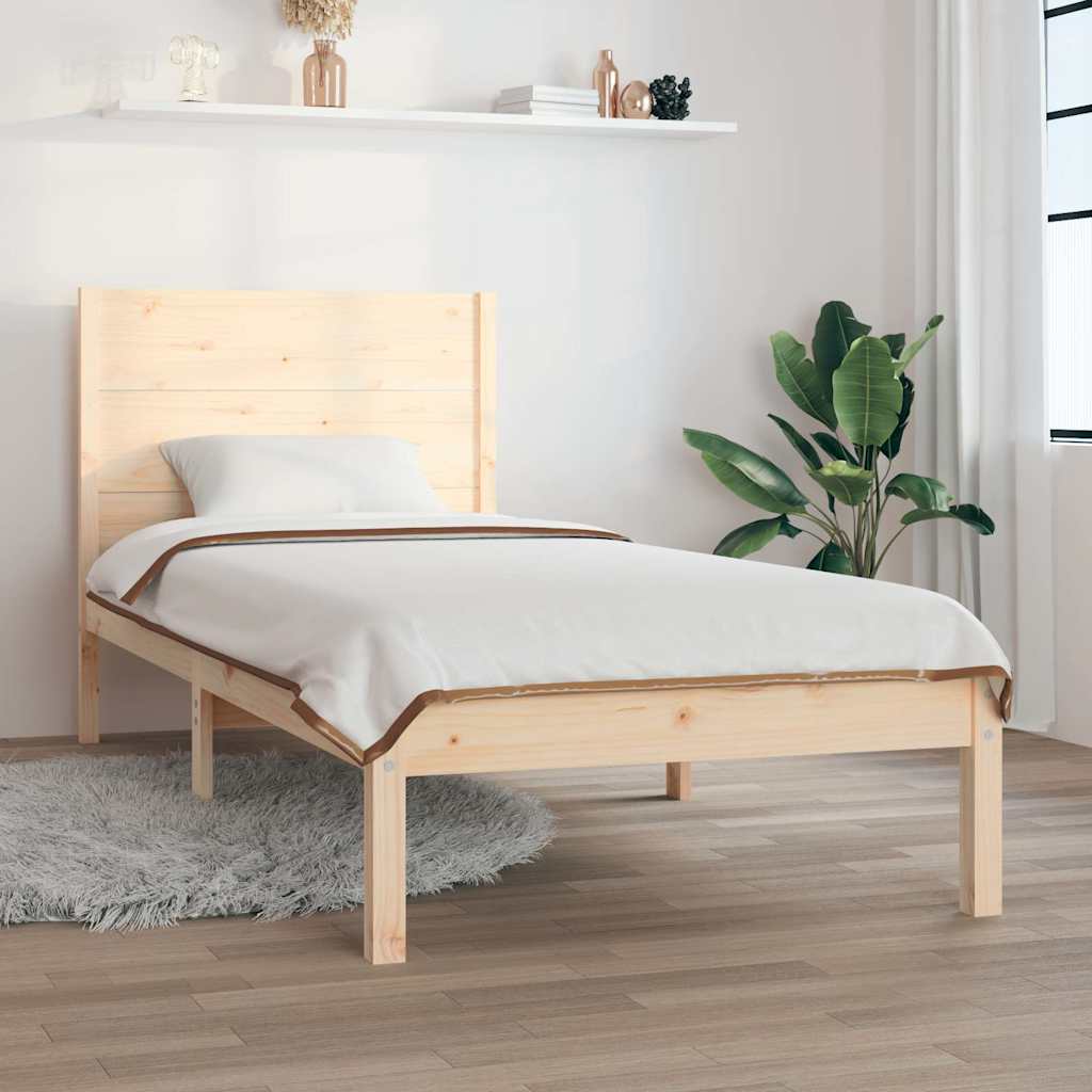 Vidaxl bedframe massief hout 90x190 cm