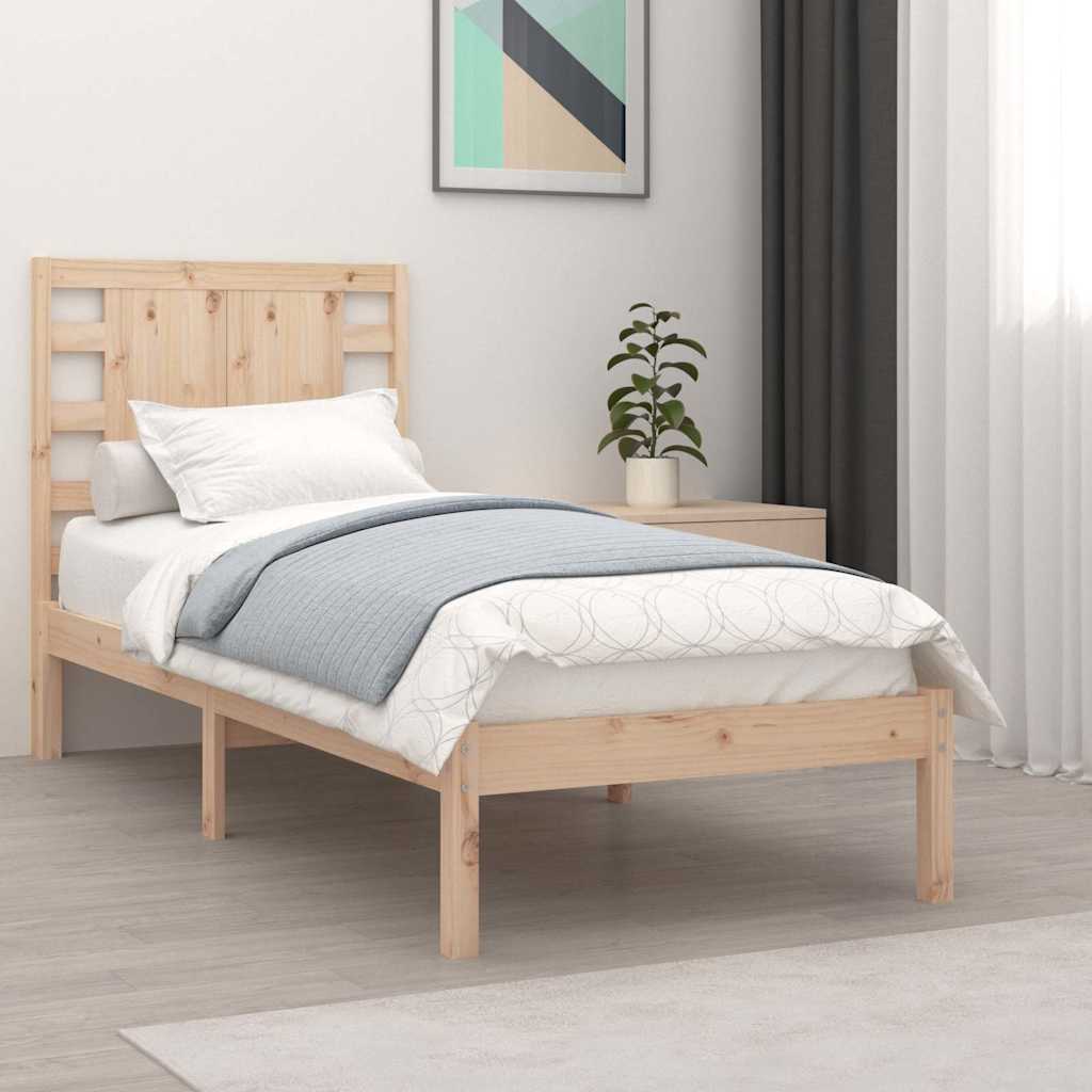 Vidaxl bedframe massief hout 90x190 cm