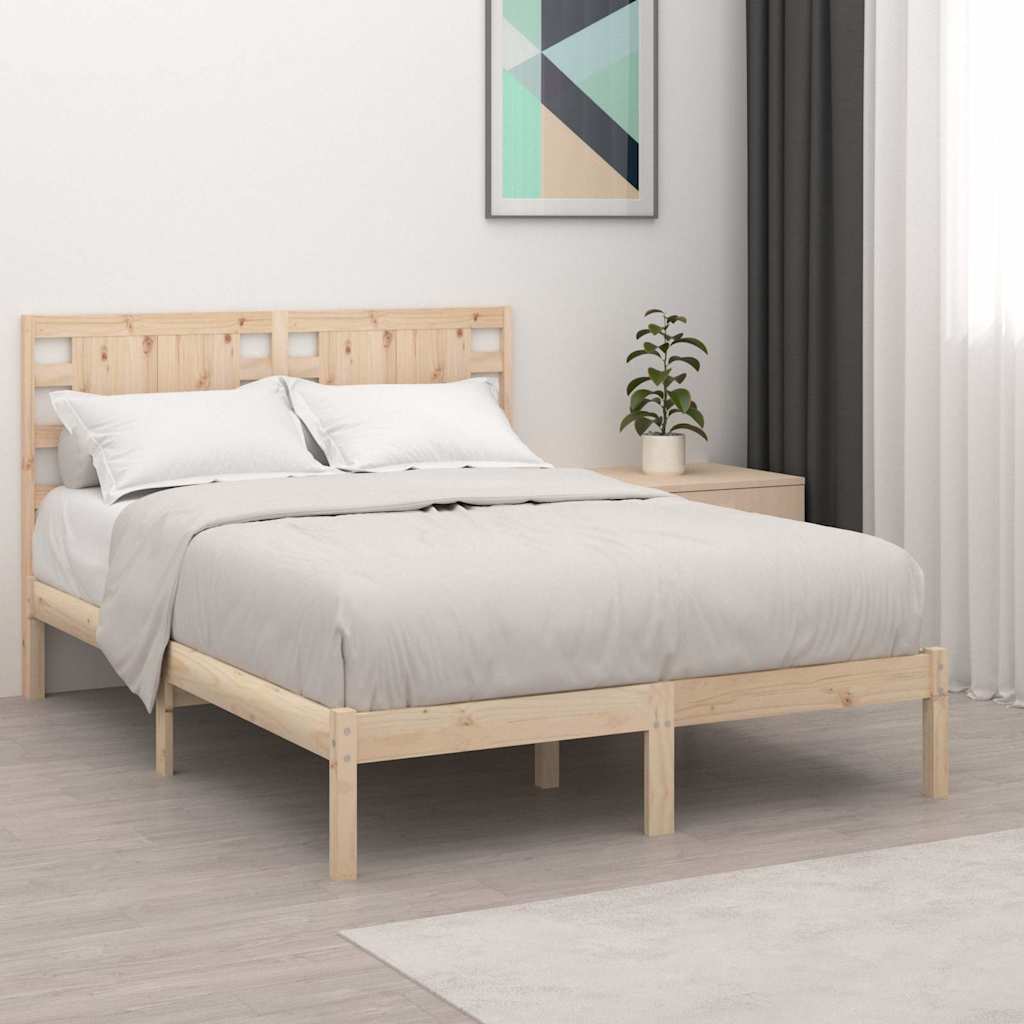 Vidaxl bedframe massief hout 135x190 cm