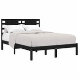 Vidaxl bedframe massief grenenhout zwart 140x190 cm