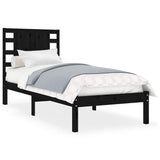 Vidaxl bedframe massief grenenhout zwart 100x200 cm