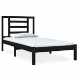Vidaxl bedframe massief hout zwart 75x190 cm