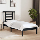 Vidaxl bedframe massief hout zwart 75x190 cm
