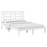 Vidaxl bedframe zonder matras massief grenenhout wit 140x190 cm