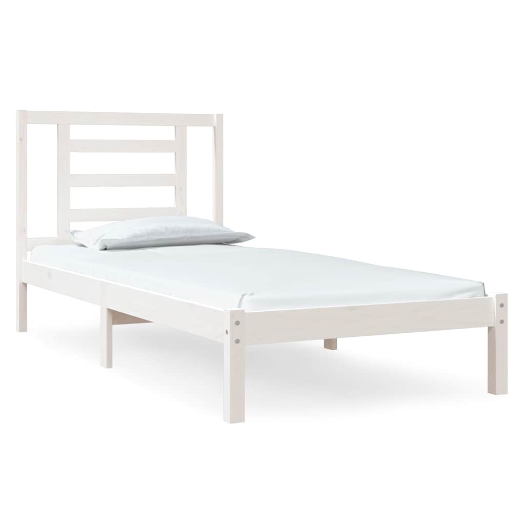 Vidaxl bedframe zonder matras massief grenenhout wit 90x200 cm