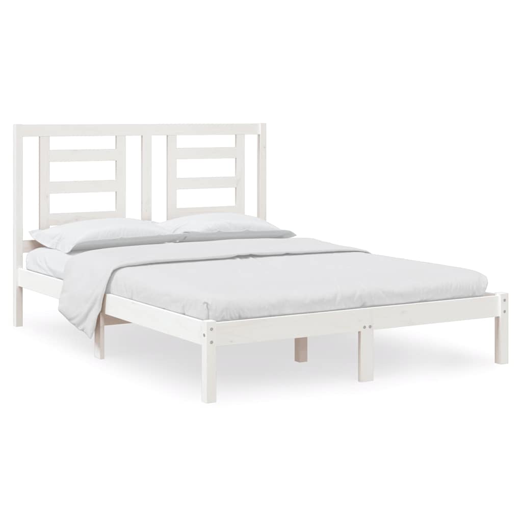 Vidaxl bedframe zonder matras massief grenenhout wit 140x200 cm