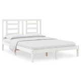 Vidaxl bedframe zonder matras massief grenenhout wit 140x200 cm