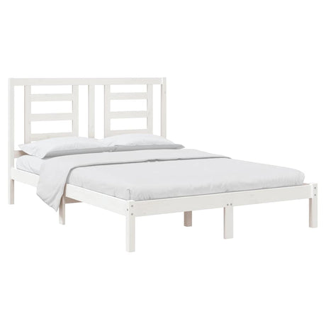 Vidaxl bedframe zonder matras massief grenenhout wit 140x200 cm