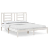 Vidaxl bedframe zonder matras massief grenenhout wit 160x200 cm
