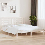 Vidaxl bedframe massief hout wit 180x200 cm