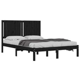 Vidaxl bedframe massief grenenhout zwart 140x190 cm