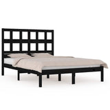 Vidaxl bedframe massief grenenhout zwart 140x190 cm
