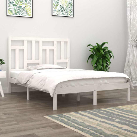 Vidaxl bedframe zonder matras massief grenenhout wit 140x200 cm