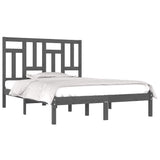 Vidaxl bedframe massief grenenhout grijs 200x200 cm