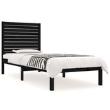 Vidaxl bedframe massief hout zwart 75x190 cm
