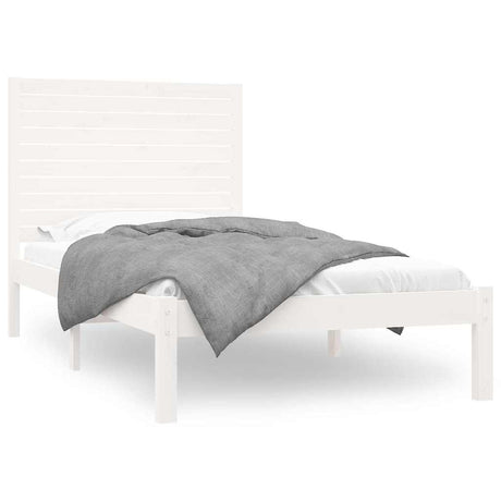 Vidaxl bedframe massief hout wit 90x200 cm