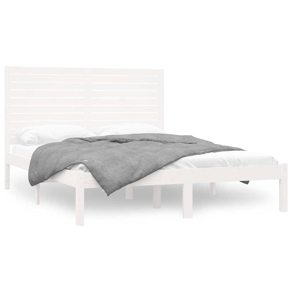 Vidaxl bedframe massief hout wit 140x200 cm