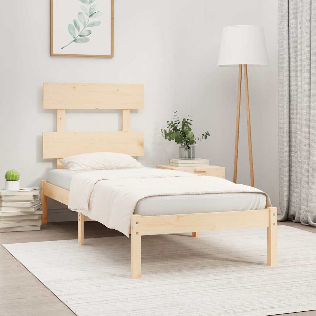Vidaxl bedframe massief hout 75x190 cm