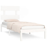 Vidaxl bedframe massief hout wit 90x200 cm