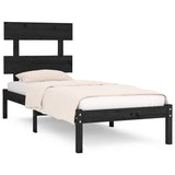 Vidaxl bedframe massief hout zwart 100x200 cm
