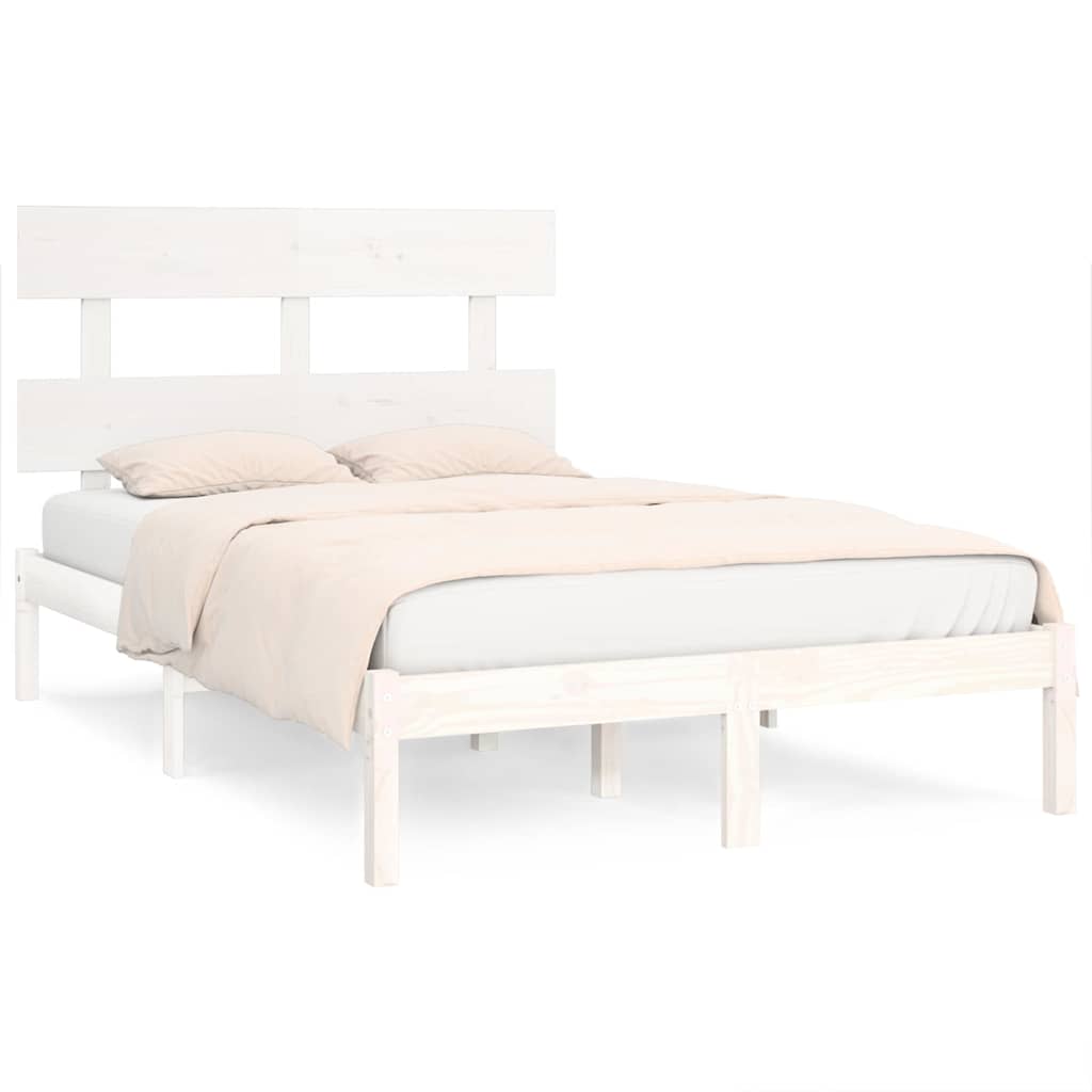 Vidaxl bedframe massief hout wit 160x200 cm