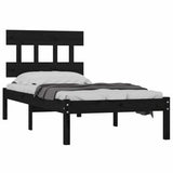 Vidaxl bedframe massief hout zwart 75x190 cm